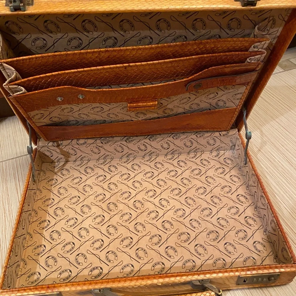 Custom Rare Snake Skin Hard Case Briefcase